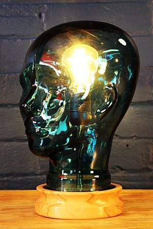 Glass display head table lamp 8