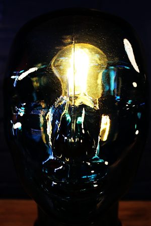 Glass display head table lamp 9