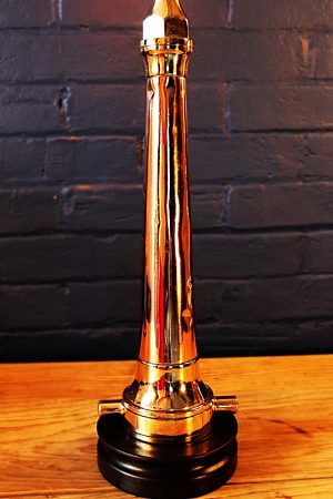 Antique copper brass fire branch table lamp for sale 4