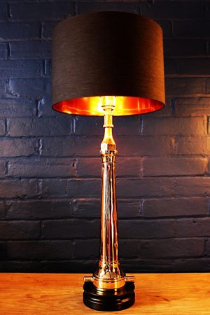 Antique copper brass fire branch table lamp for sale 6