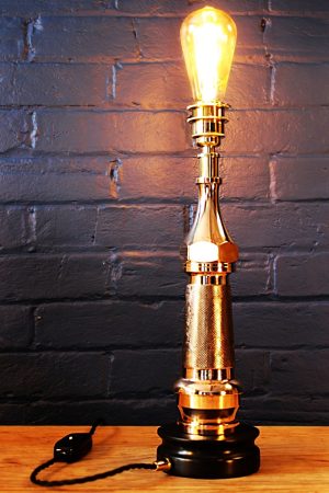 Knurled Brass Fire Branch Table Lamp for sale 1