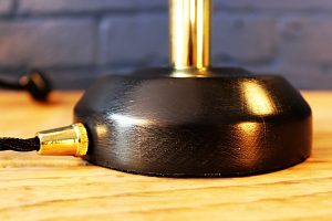Double brass beer barrel tap table lamp for sale 5