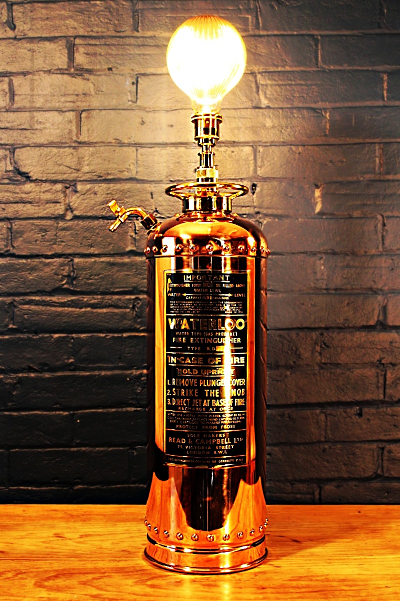 Waterloo fire extinguisher table lamp 10