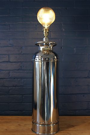 Steel fire extinguisher table lamp 12