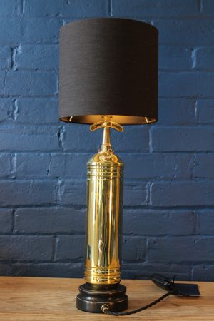 Electrex transport fire extinguisher brass table lamp 1