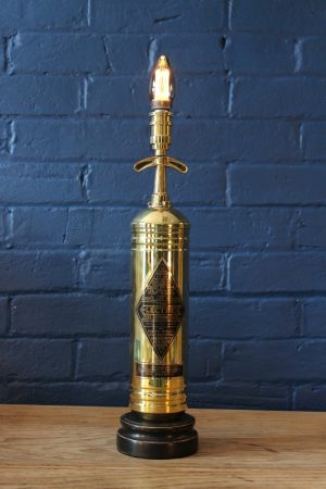 Electrex transport fire extinguisher brass table lamp 4