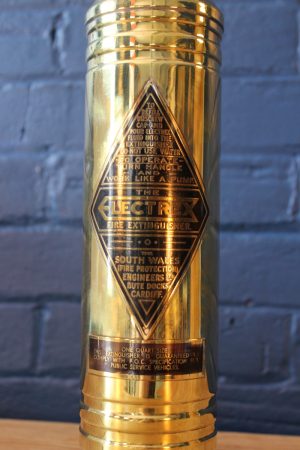 Electrex transport fire extinguisher brass table lamp 5