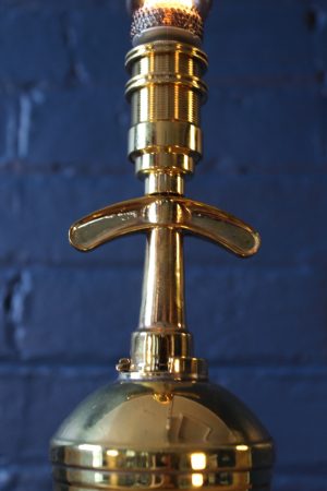 Electrex transport fire extinguisher brass table lamp 7