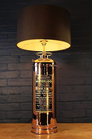 Waterloo copper brass fire extinguisher lamp