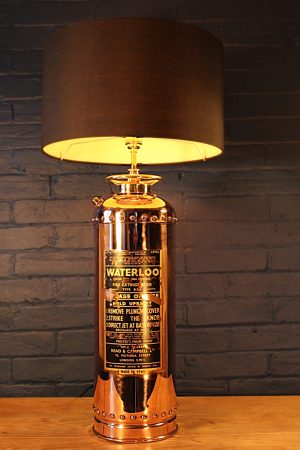 Waterloo copper brass fire extinguisher lamp 1