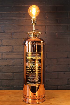 Waterloo copper brass fire extinguisher lamp 7