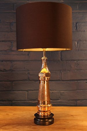 Brass knurled fire branch table lamp for sale