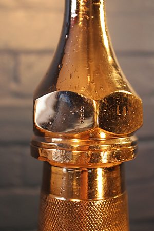 Brass knurled fire branch table lamp for sale 6