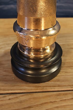 Brass knurled fire branch table lamp for sale 8
