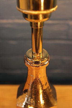 Brass knurled fire branch table lamp for sale 9