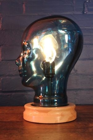 Blue Glass head lamp 1