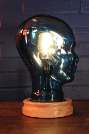 Blue Glass head lamp 2