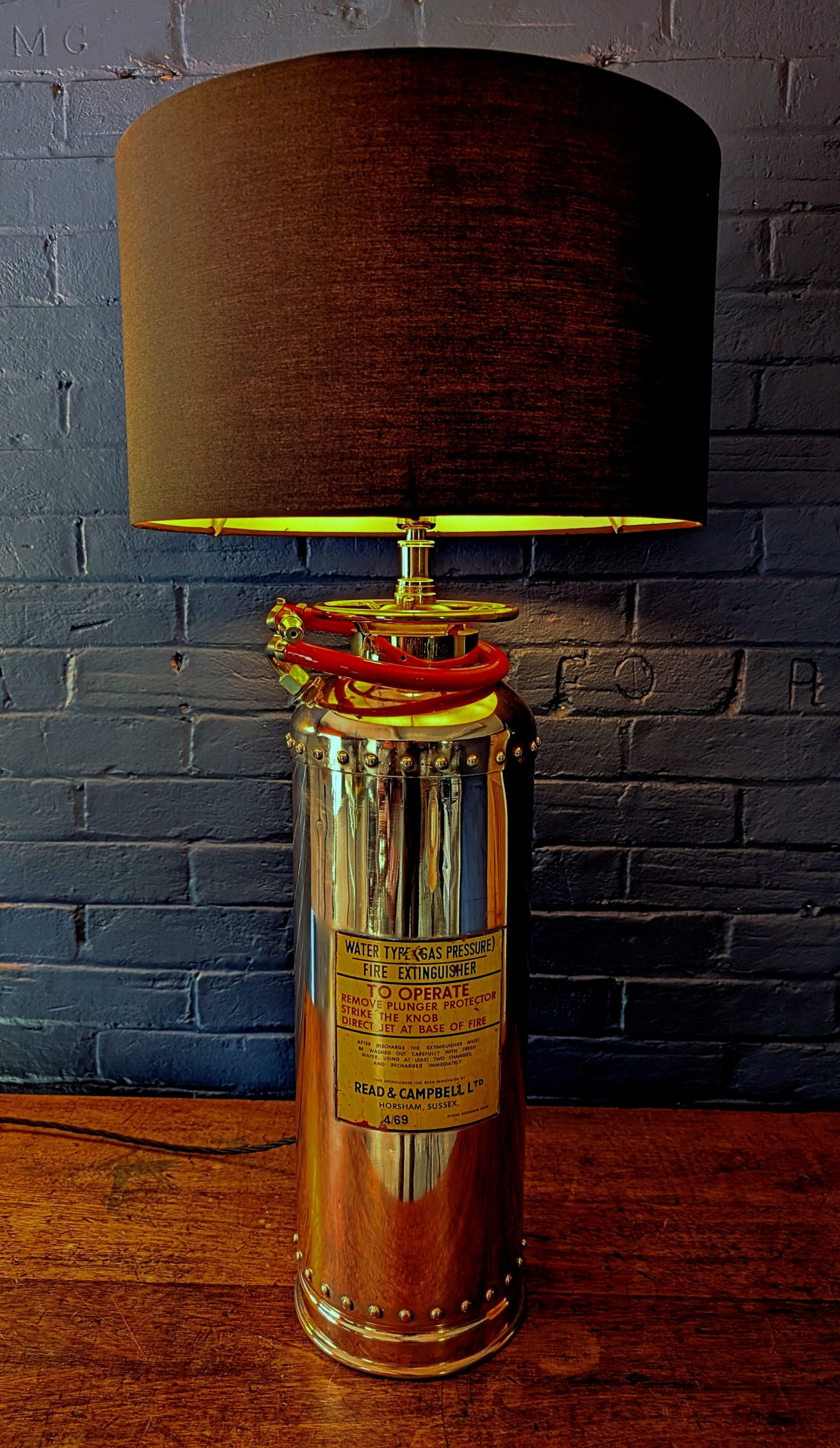 copper fire extinguisher lamp 234 for sale