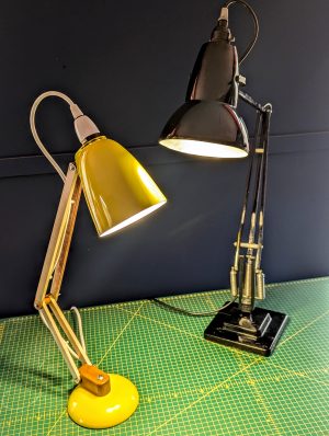 Restored Repaired and rewired Anglepoise 1227 and Mac desk lamps