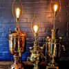Upcycled Samovar's lamps
