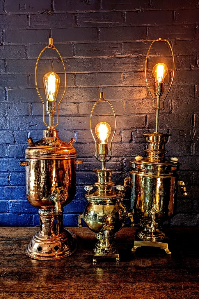 Upcycled Samovar's lamps