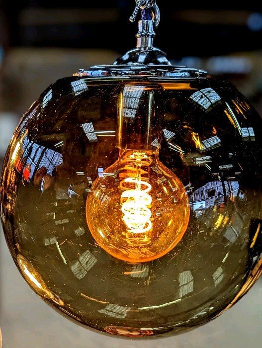 We love a large glass globe pendant light. This 80's piece has had the George Juniper treatment!

#treatment #treatyourself #shop #lights #lighting #vintagedesign #retro #georgejuniperandco #gallery #suffolk #bespoke #interiordesigner #interiors4all #design #glass